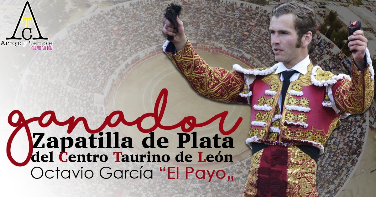 ArrojoyTempleC's tweet photo. ¡Enhorabuena a @elpayo_ quien resultó ganador de la Zapatilla de Plata que otorga el Centro Taurino de León! RT https://t.co/Q8tZhKWQi3