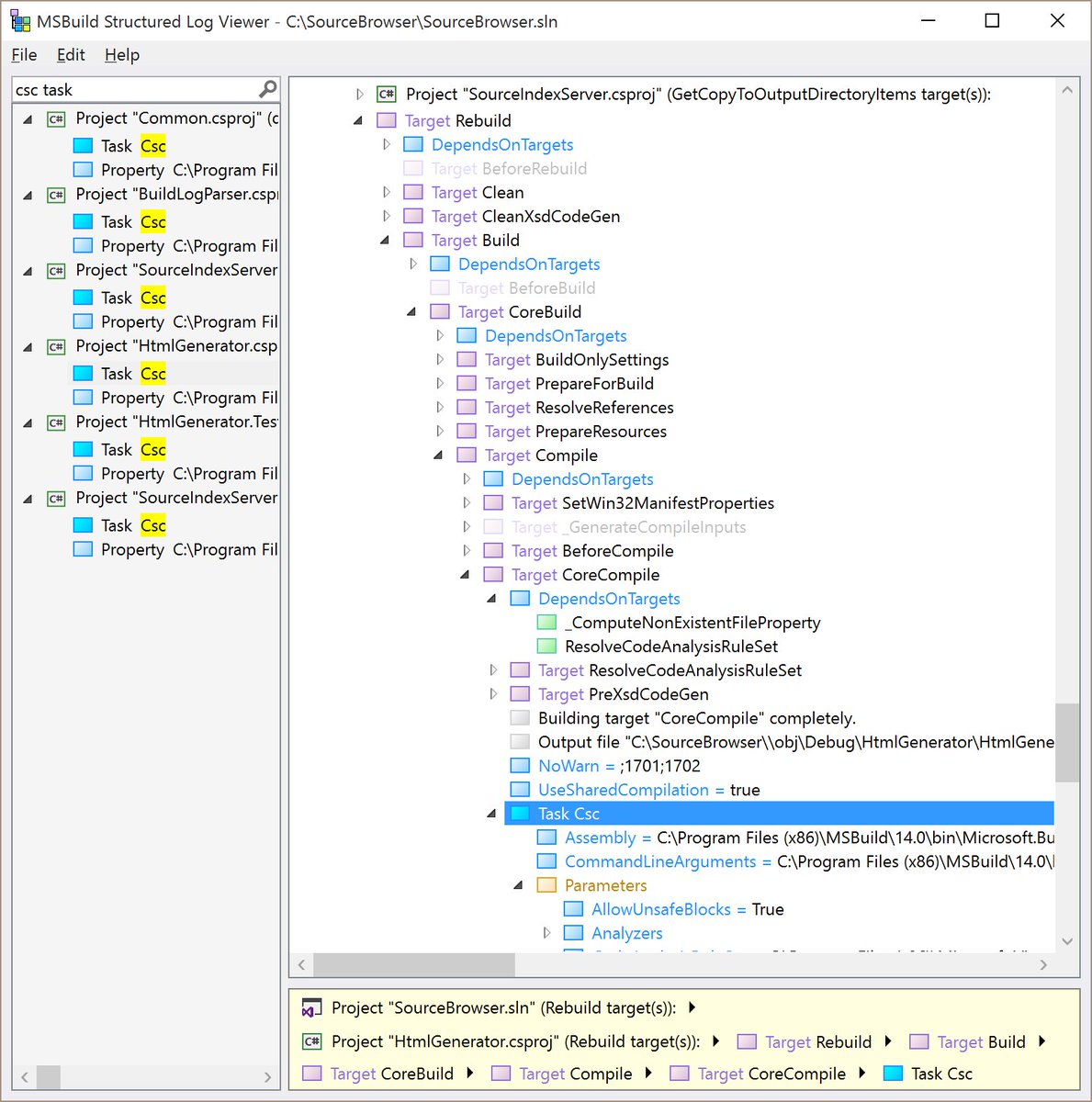 KirillOsenkov's tweet image. Announcing MSBuild Structured Log: record and visualize the structure of your builds: github.com/KirillOsenkov/…
