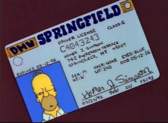Maxima975Cancun's tweet image. En la 4temporada capítulo16 de @TheSimpsons, según la licencia de conducir de Homero hoy cumple 60años  #YorchAlAire