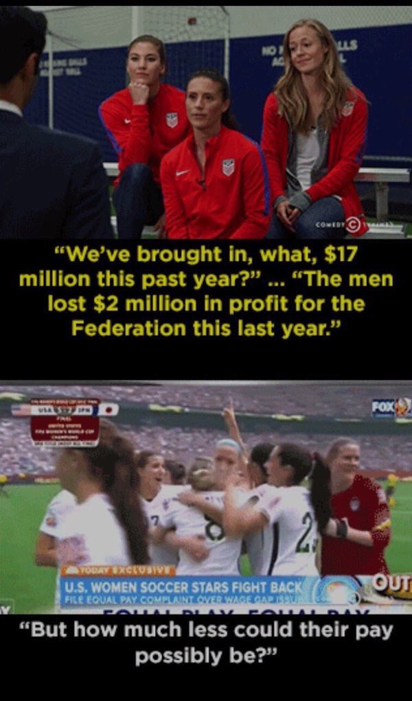 SoccerrProblems's tweet photo. The gender pay gap is real 😡⚽️ https://t.co/vnttodv4fT