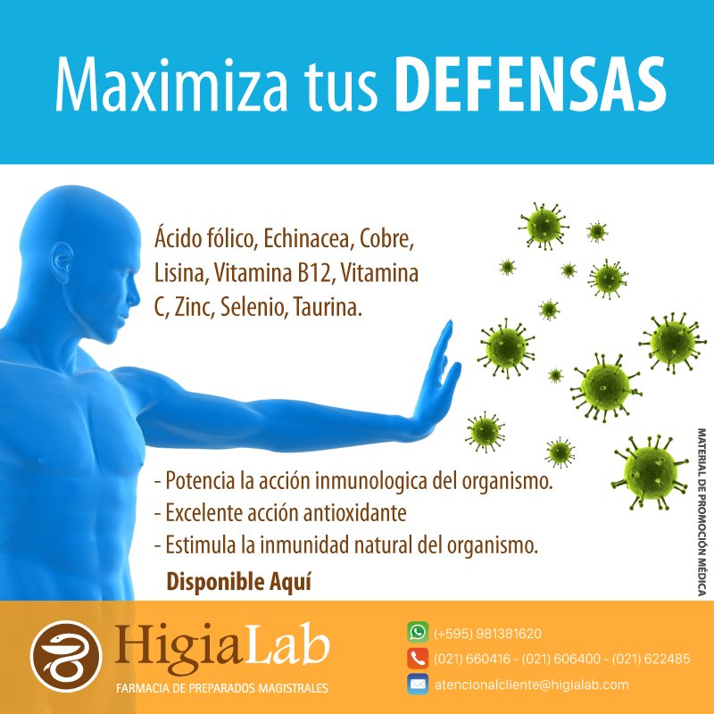 higialab's tweet photo. Prepárate para el invierno, aumenta tus defensas, la formula indicada para tu protección.
#invierno #defensa https://t.co/UjGmglzLax