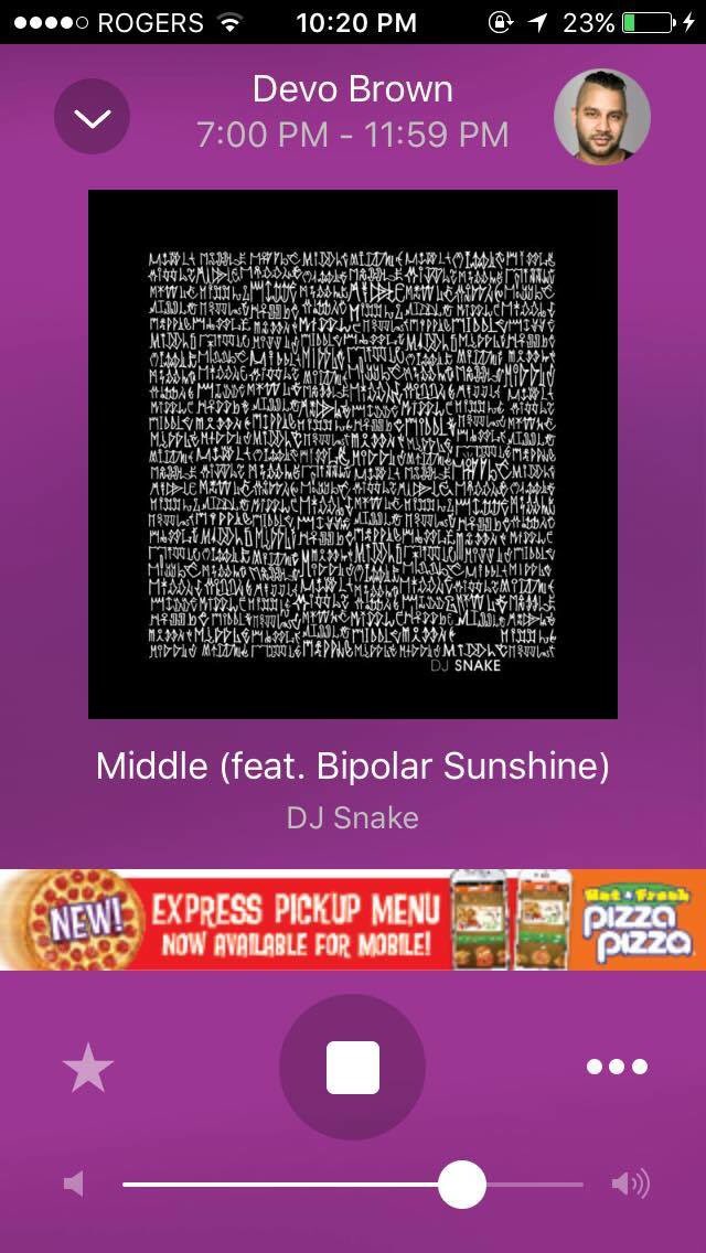 awkpoon's tweet image. The nightly work tunes with @devobrown @KiSS925 #SnapTheKissApp