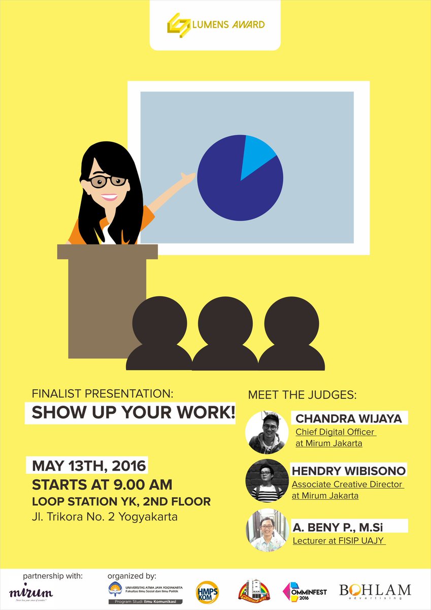 lumensaward's tweet photo. Ow iya hari ini ada presentasi karya nih dari para peserta #lumensaward,#comminfest https://t.co/nSCm7nsQ6C