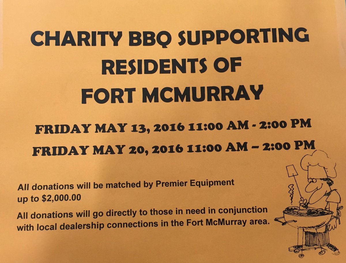 PremierEquip1's tweet photo. Join us for a BBQ in Smithville tomorrow! #niagara region #supportfortmac https://t.co/ZIM29RUX4B