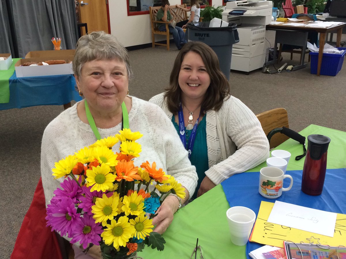 Grandma Sally Murdy officially retired after 12 years of being a foster grandparent at CI. Staff honored her May 12.