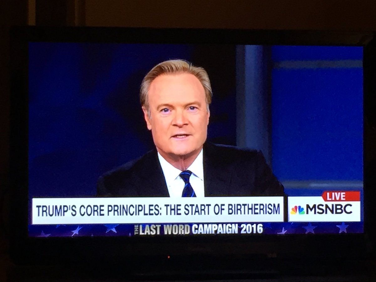 TheNewsMan3's tweet photo. Stop the shit @Lawrence, Trump didnt start the Obama birther movement, the Hillary camp did in 2008 #DoAnythingToWin https://t.co/vxFNpPUHlc