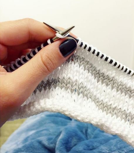 CEYarns's tweet photo. Joanna looks ready for the warming weather as she's knitting herself a new sweater in Provence. https://t.co/ee99E2AO0K