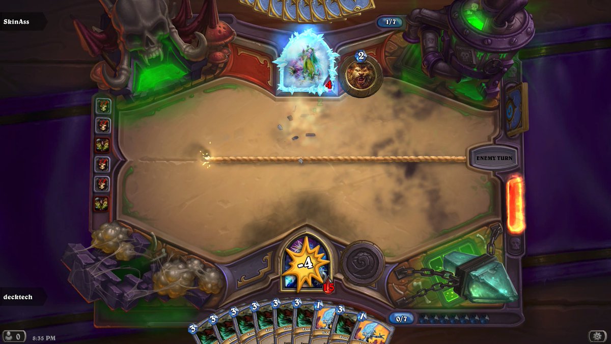 hsdecktech's tweet photo. Unlocked the #tavernbrawl with my alt account, but my options were limited. #stillworked #hearthstone #budget #f2p https://t.co/6fXIBiO0de