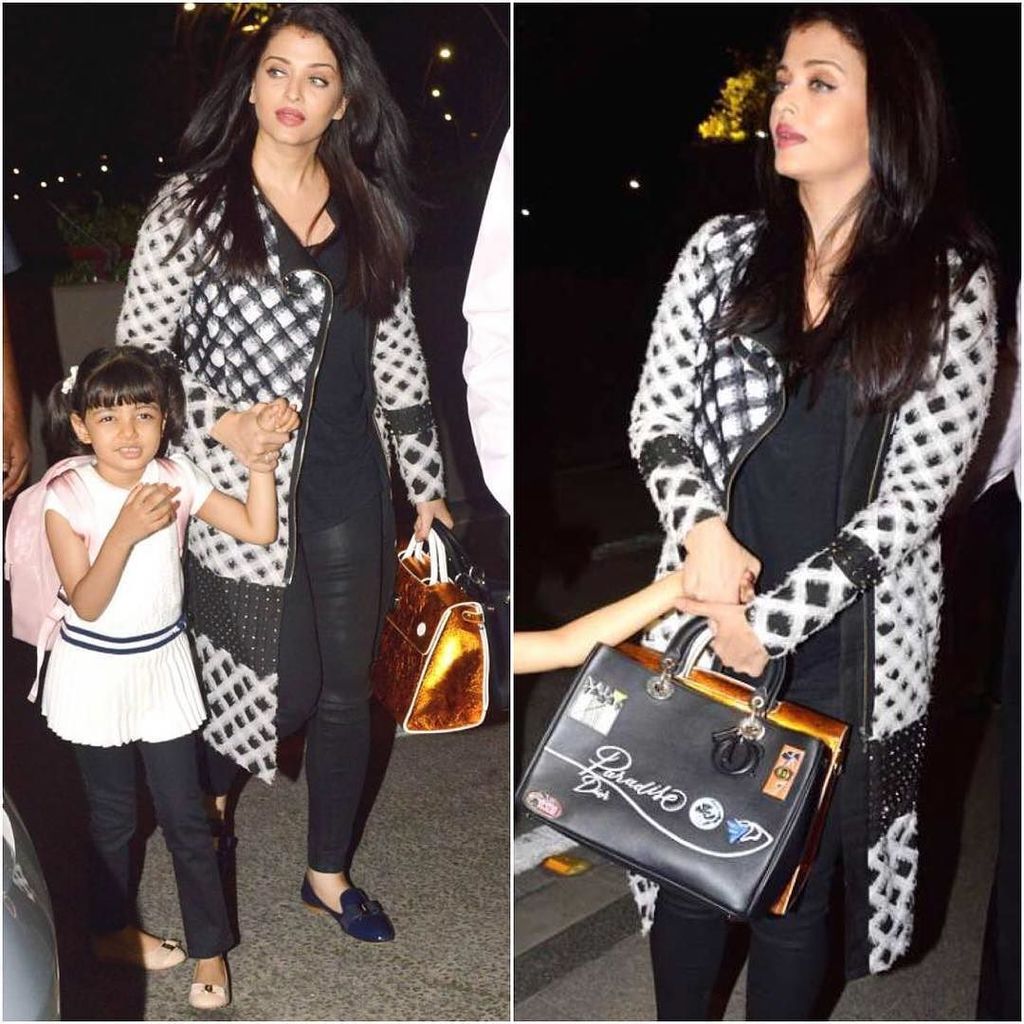 A Fashionistas Diary on X: Aishwarya Rai Bachchan spotted carrying a  @givenchyofficial handbag at the airport #bolly…    / X
