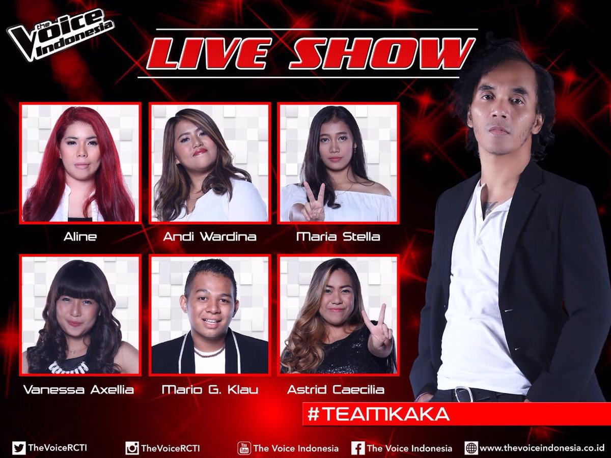 TheVoiceGTV's tweet photo. #TEAMKAKA yang akan tampil pada Live Show The Voice Indonesia 🤔 Siapa sih yang kalian dukung? #THEVOICEID ✌ https://t.co/fdy7Xfxzel