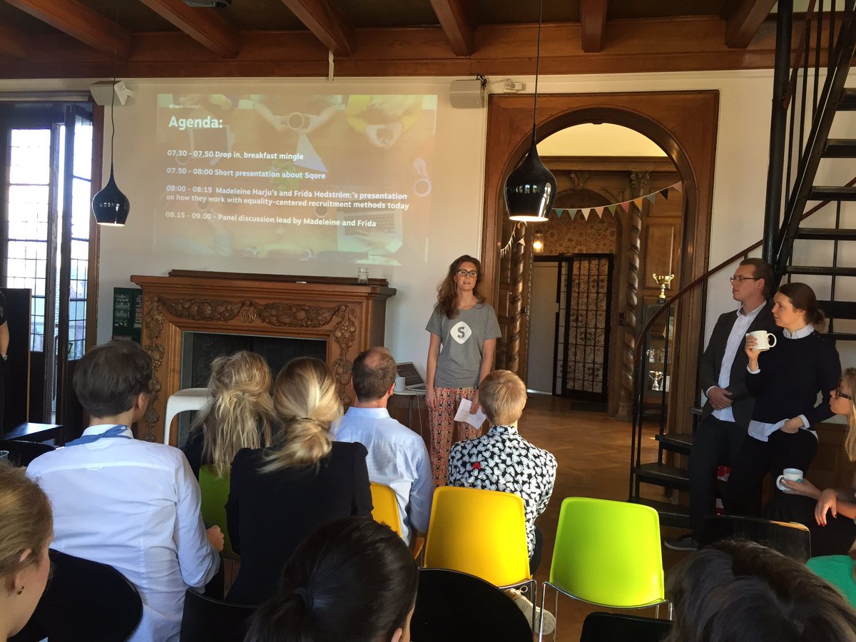 lindawia's tweet image. Great start of the day! #Techeq breakfast about equality-centered recruitment at @sqore 🙌 #netlight #equality