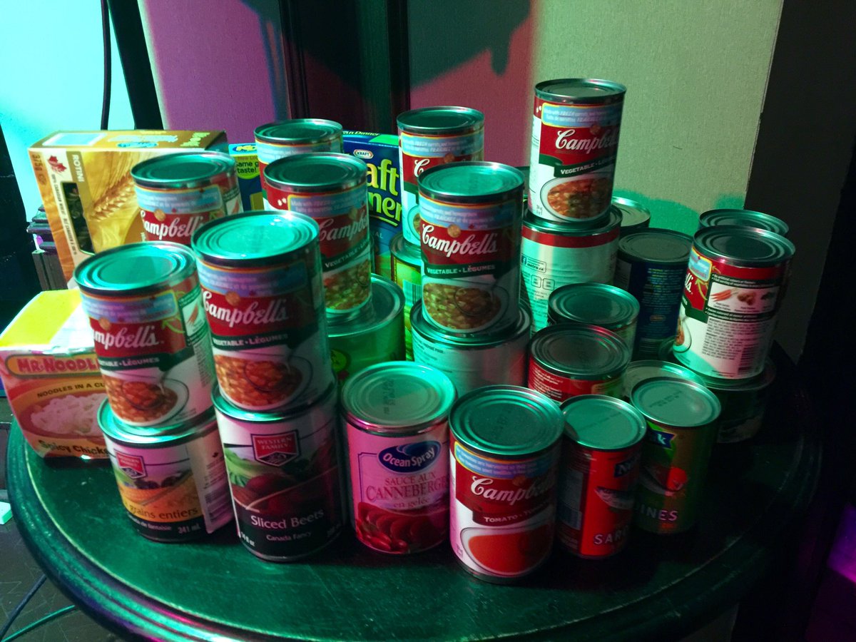JoelMartinMusic's tweet photo. We're starting to get pretty good at this collecting items for #themississaugafoodbank thing! #PheasantOpenMic https://t.co/USFpIWzG8B