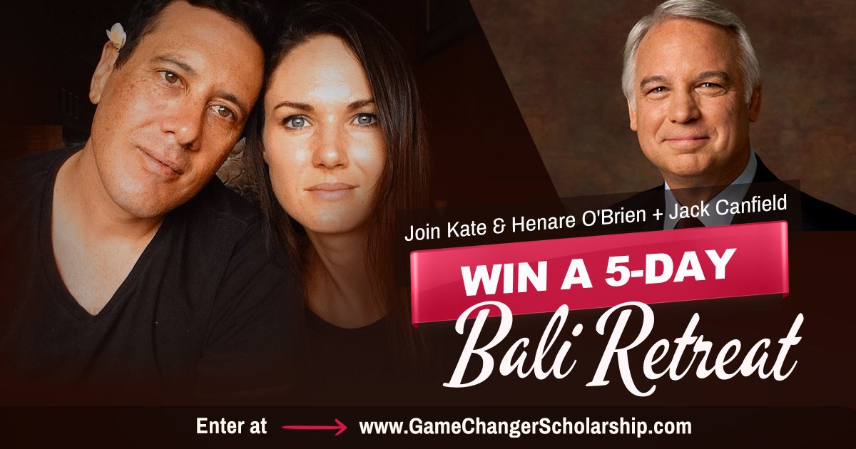 HenareOBrien's tweet photo. Win a USD $6500 5-day Bali Retreat with me, Henare, &amp; Jack Canfield! https://t.co/C0wcCgW5vk https://t.co/CqaDFCeu62