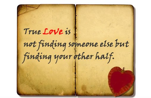 MacSender's tweet image. #True #love is not finding #someone else but finding your other half.