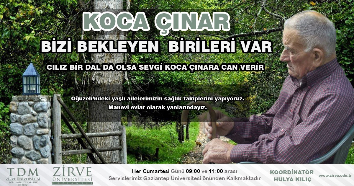 Bizi bekleyen birileri vardı biz onların beklentilerine koştuk Koca Çınar projesi emeği geçen herkese teşekkürler👏🏻🙂
