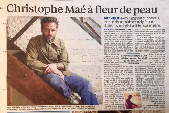 Mathiasgoudeau's tweet photo. Sortie aujourd'hui, de #lattrapereves magnifique album de @Mae_Officiel ! A écouter ! #ilestoulebonheur https://t.co/7rxgEDeV3G