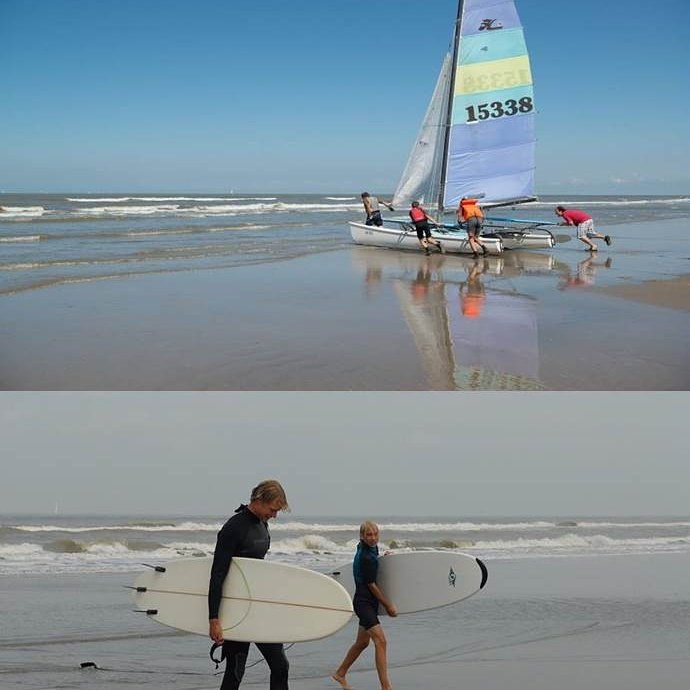 Wij houden het zomergevoel graag nog even vast! Wat zou u het liefste doen? Katamaranzeilen of Surfen?