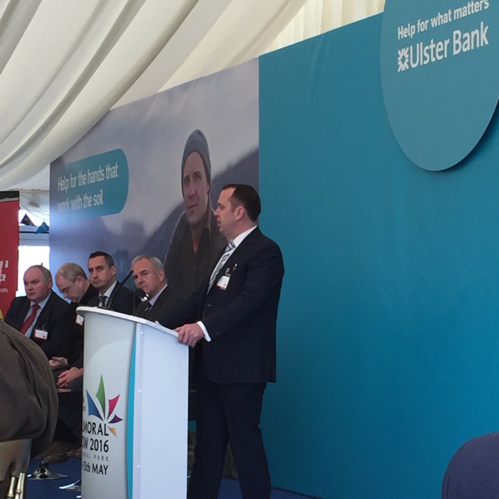 Justin Mc Carthy outlines key challenges at informative IFJ breakfast on Day3 @balmoralshow @UlsterBank