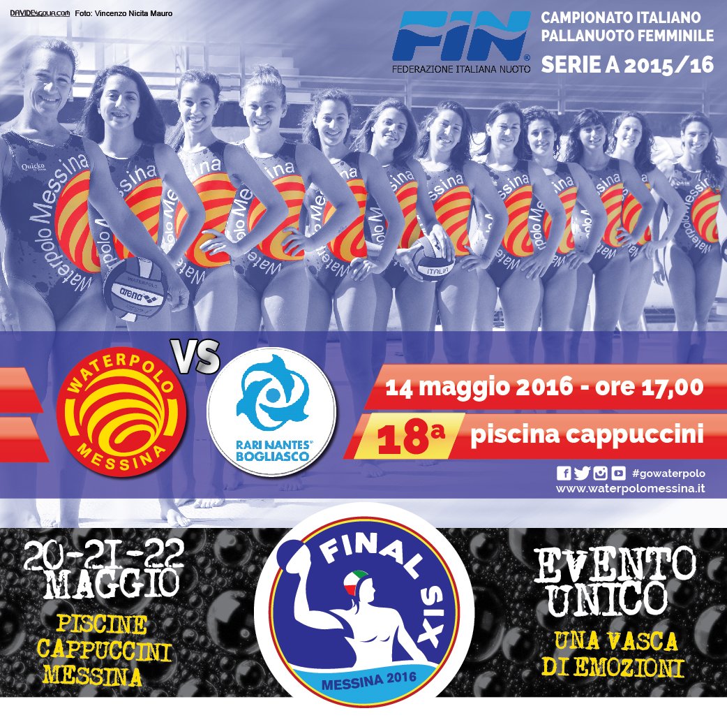 Regular season, ultimo atto. goo.gl/gO5LzU. #gowaterpolo #finalsixscudetto #eventounico