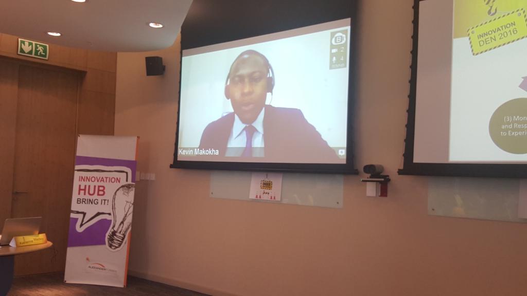 AFJuniorBoard's tweet photo. Kevin Makokha from @AForbes_KE presenting at the @alexforbes #InnovationDen2016 
Good luck Kevin. https://t.co/FdYsBQtcOi