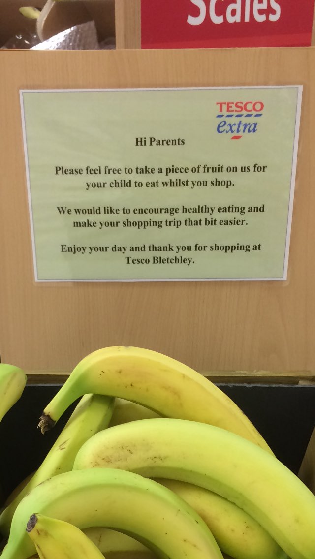 Well done <a href="/Tesco/">Tesco</a> #Bletchley.  Fabulous idea. #healthyeating  #miltonkeynes