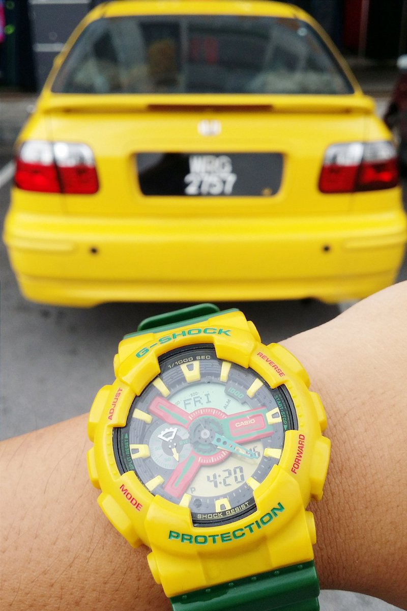 FirdaussMokhtar's tweet image. Dah ready for tomorrow Honda Day #kuningdiraja #gshockmalaysia #haluankiri @MalaysianHonda