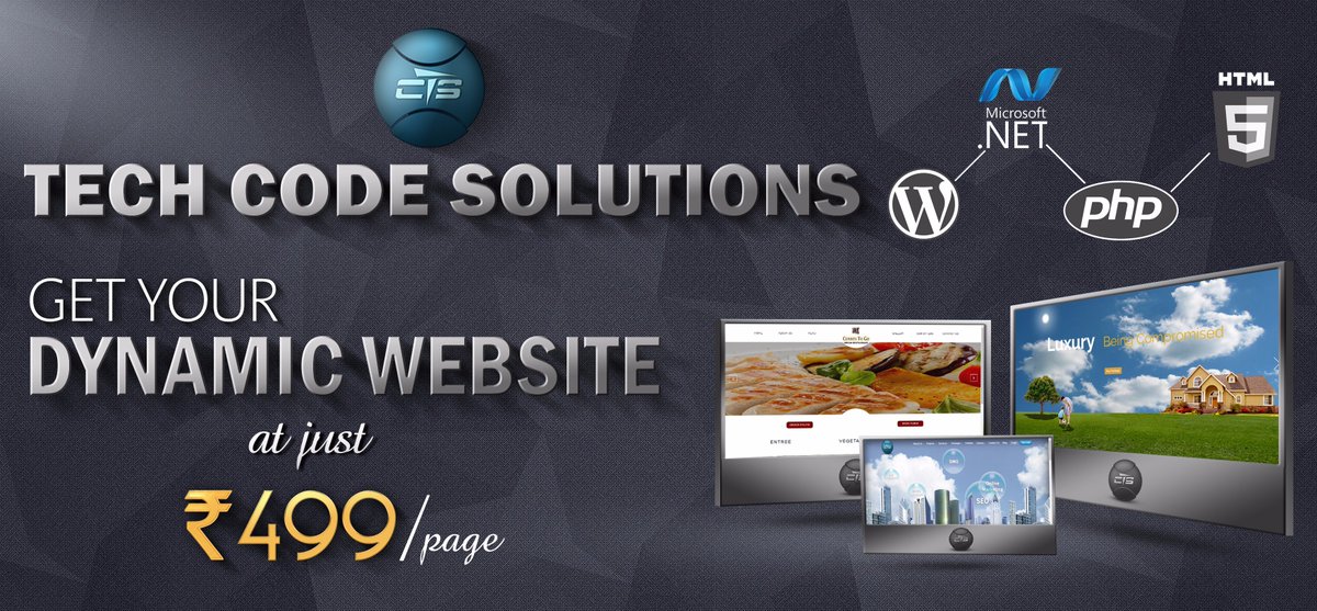 Tech_Code's tweet image. Do you want to get your own dynamic website ? Contact us at techcodesolutions.com or Call us on +91-8882568586