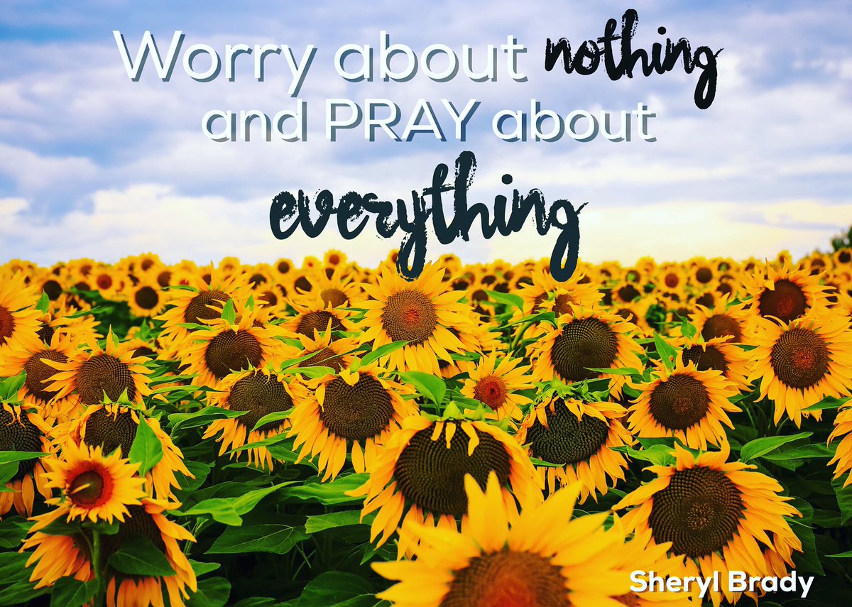 sherylbrady's tweet photo. Worry about nothing and #pray about everything. Worry less and ask more with a grateful heart. https://t.co/KPGpm9KWLp