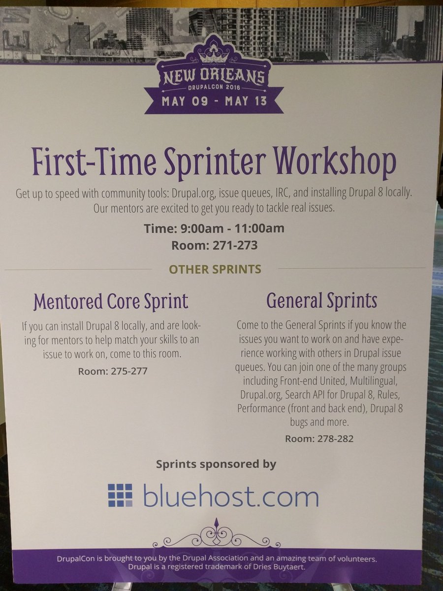 gaborhojtsy's tweet image. #DrupalCon sprints are for everyone. Pick yours, get help, collaborate and enjoy!