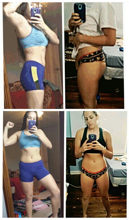 Four weeks of hard work, I'm starting to tighten up that abdomen .