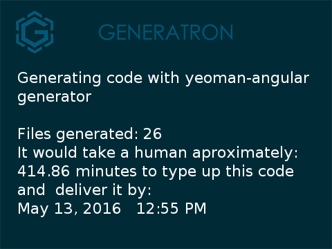 generatron.com/GeneratronEngi… #angularjs #yeoman #javascript #frontend #generativecoding, #codegeneration