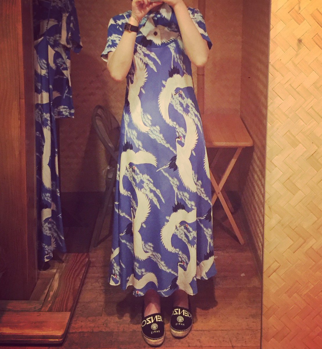 はりー Twitterren 鶴柄のワンピースとシャツを買った はりー Twitterren 鶴柄のワンピースとシャツを買った