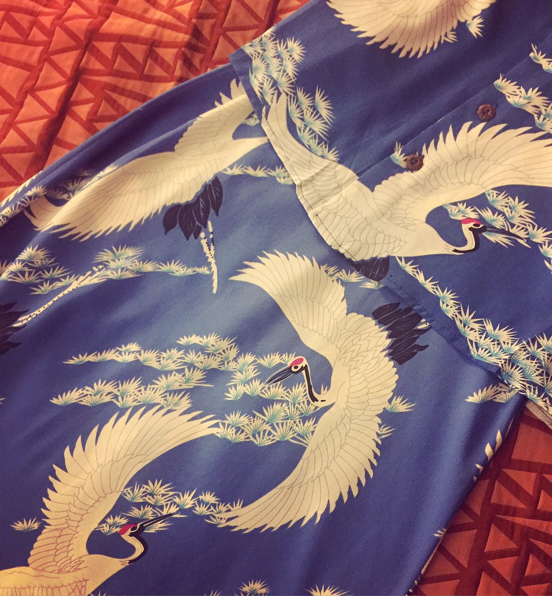 はりー Twitterren 鶴柄のワンピースとシャツを買った はりー Twitterren 鶴柄のワンピースとシャツを買った
