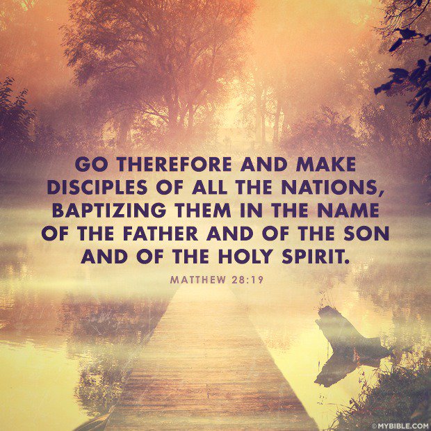 nygladtidings's tweet image. 所以你們要去、使萬民作我的門徒、奉父子聖靈的名、給他們施洗．[馬太福音28:19]#萬民 #Allnations  #Matthew2819