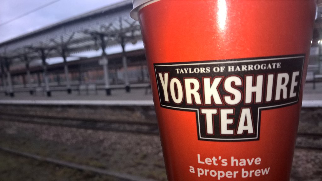 fxdc2008's tweet photo. @yorkshiretea #teaonthetrain at York train station. On my way from Edinburgh to London. https://t.co/cH35v7i3yl