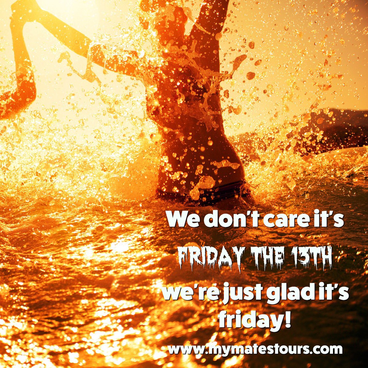 MyMatesTours's tweet photo. We don't care it's Friday the 13th, we're just glad it is Friday!
#TGIF #fridayfeeling #weekend #bringontheweekend https://t.co/lfHJhDlTQq
