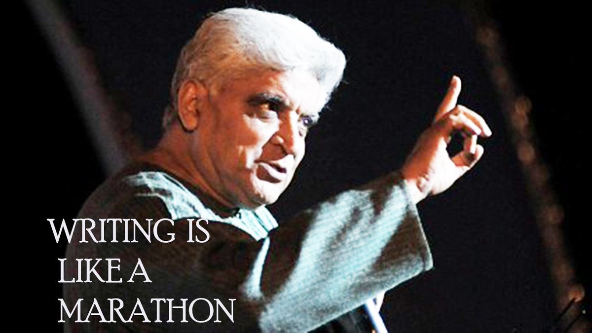 scriptbreak_'s tweet image. 'Writing is a marathon' - @Javedakhtarjadu
#writers #screenplay #scriptwriting #indian #india #script