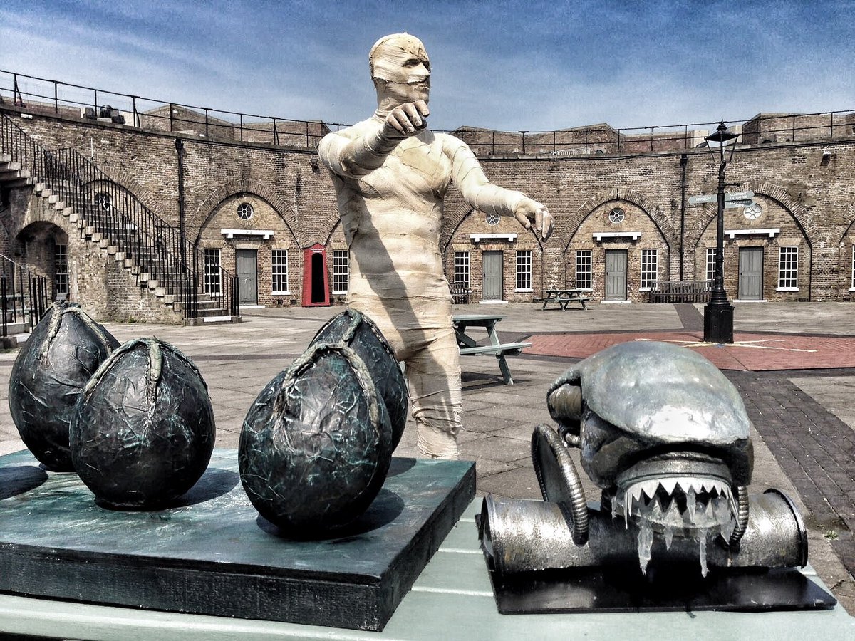 VisitEastbourne's tweet photo. The @redoubtfortress has been invaded by Mummy's &amp; Aliens ahead of this weekend film fest! Tkts on sale now 👽🤕📽 https://t.co/ktijfhOBJN