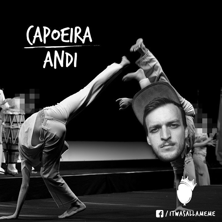 itwasallxmeme's tweet photo. Breakdancebattle? Heute mehr so Capoeira bei @karateANDI #turbo #karateandi #memefreitag #itwasallameme #iwaam https://t.co/6EX3dqLqEv