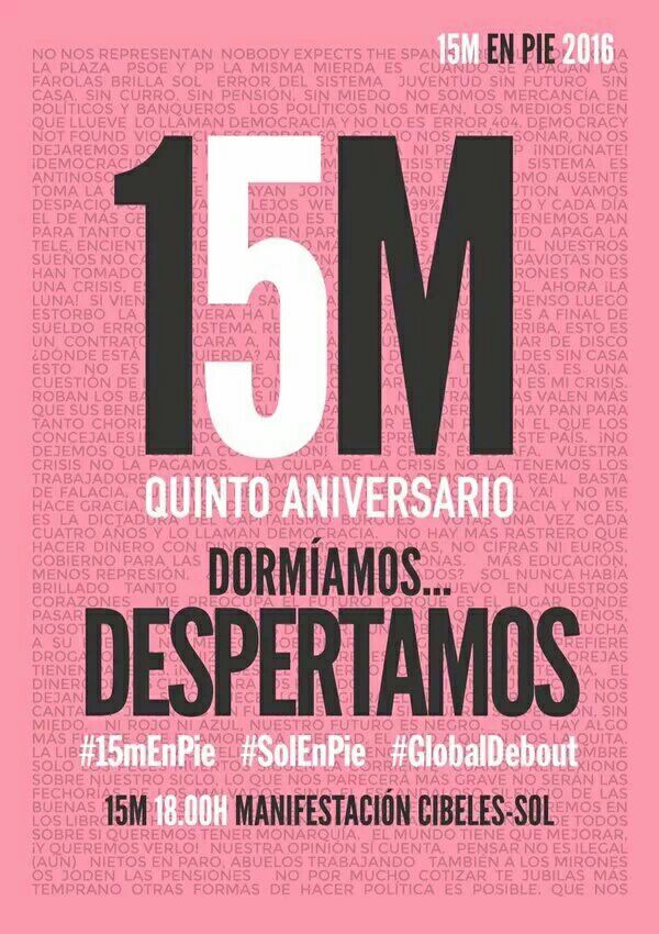 Miguel20011973's tweet photo. #15mEnPie #SolEnPie 
Tod@s a la calle otra vez ocupemoslas porque ese es nuestro sitio l presión social es necesaria https://t.co/DWrMpshEu3