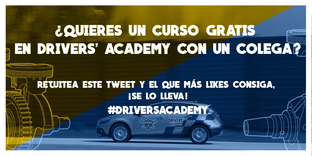 Drivers_Academy's tweet photo. Ven gratis con un colega a #DriversAcademy el 21 de mayo! Haz RT y se el que más likes tenga https://t.co/2EymFjnidx https://t.co/GV9nkXcf8T
