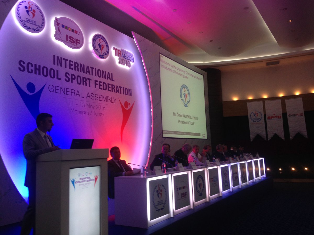 ISFsports's tweet photo. President @TOSF2 @omurfatih welcoming @ISFsports members for #ISFGA2016 @TurkishAirlines @trpresidency @tcmeb https://t.co/u4BzQvZsBp