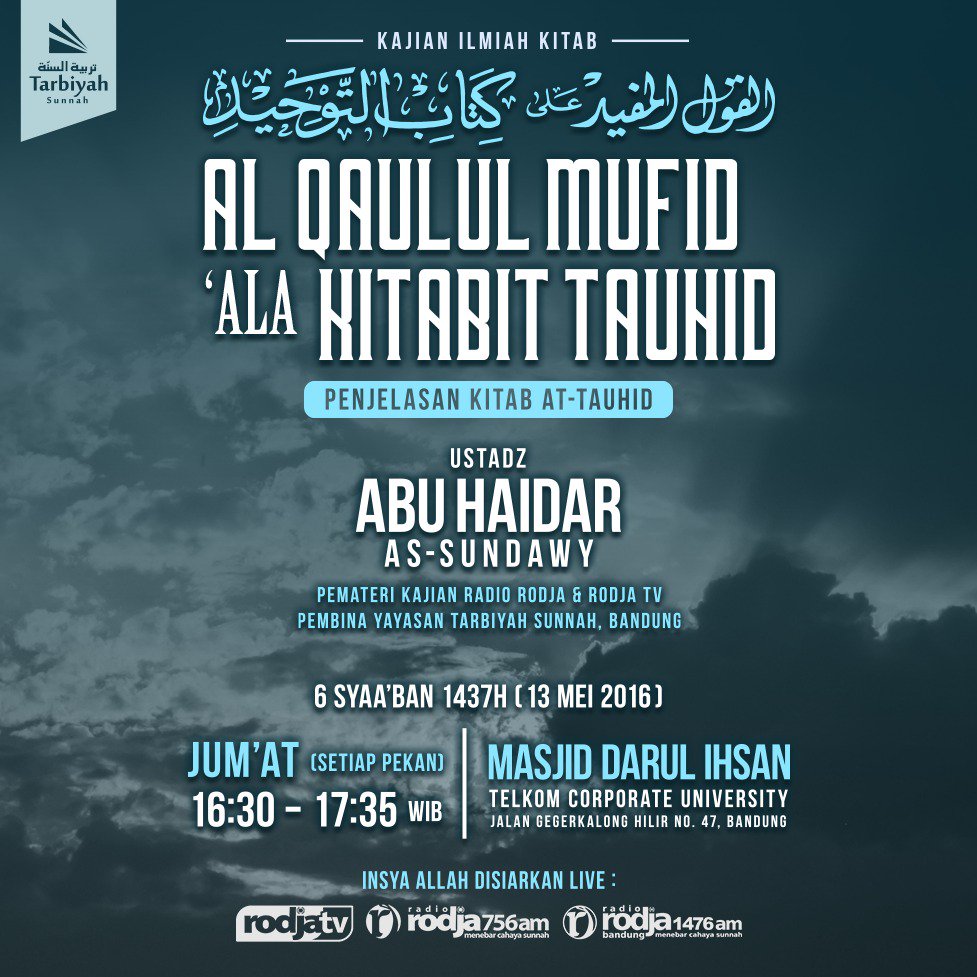 Ada kajian rutin nih, cateut yaaa 😊