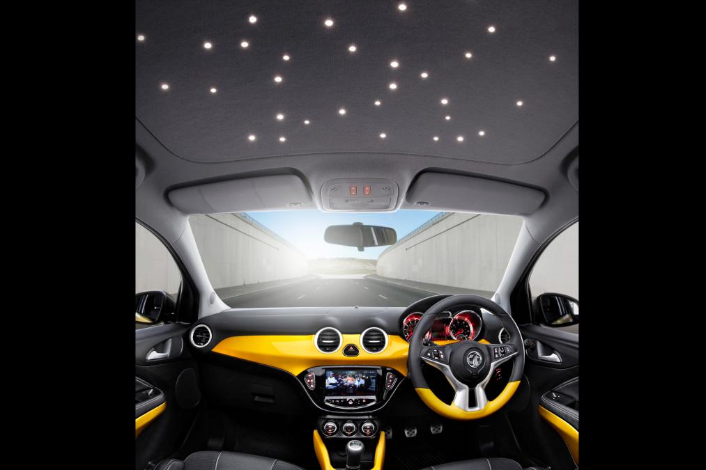 Craziest car options introducing the Vauxhall Adam's LEDilluminated star roof lining Auto