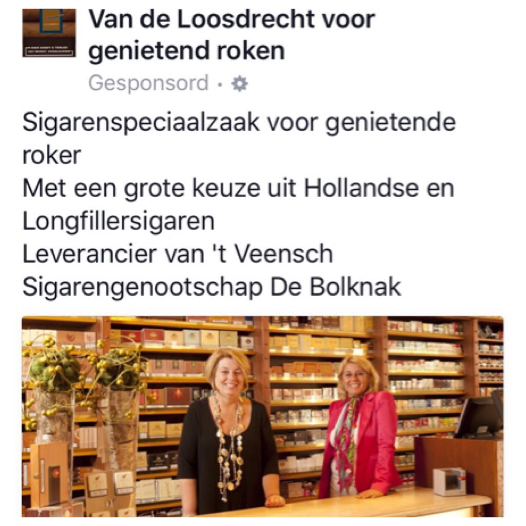 #Volgt u ons al via #Facebook?
Dan blijft u op de hoogte van al het #Sigaren #nieuws