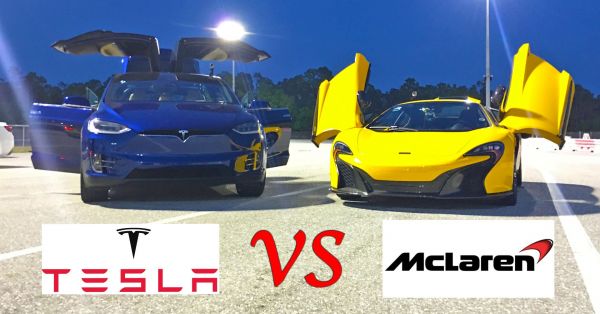 CarWaffle's tweet image. Holy crap, watch a #Tesla Model X give a #McLaren 650S a run for its money on the drag strip bit.ly/1TaaOYO