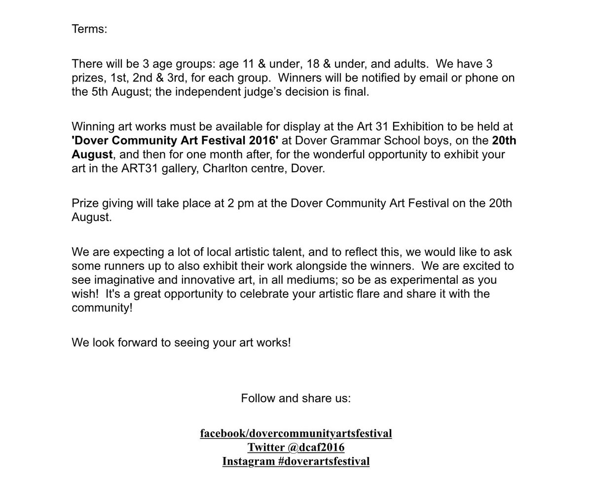 #art  #competition #dover <a href="/DoverBigLocal/">Dover Big Local</a> <a href="/DGSBTweet/">DGSB</a> #exhibition <a href="/DBLhub/">trevor</a> RT
