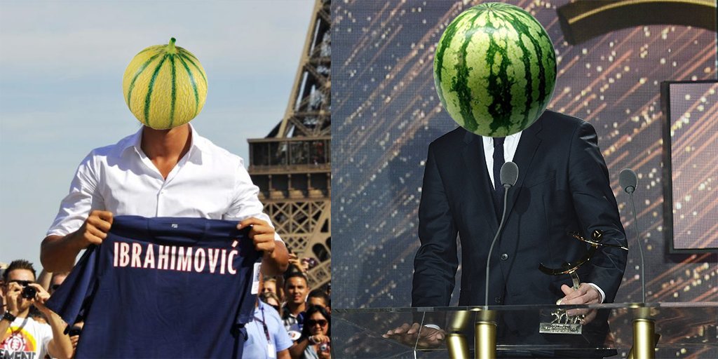 Betclic's tweet photo. Il est arrivé avec le melon et repart avec la pastèque.... 
Mais c'est pour ça qu'on l'aime ! #Zlatan https://t.co/C2P5mVNgNG