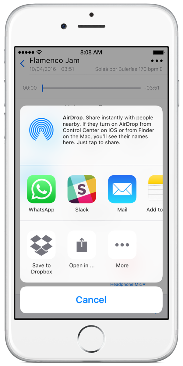 makingmusicapp's tweet photo. Share instantly: You can share your recordings via Messages, Mail, Whatsapp, Dropbox, Google Drive, Slack and more. https://t.co/wsCYHFRpYz