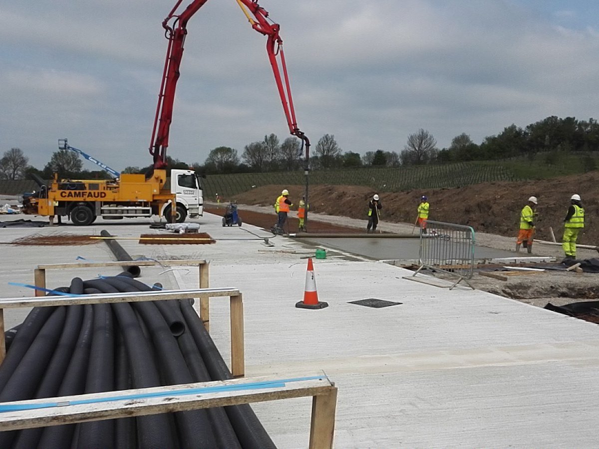 bindasinghb's tweet image. Work concrete pour